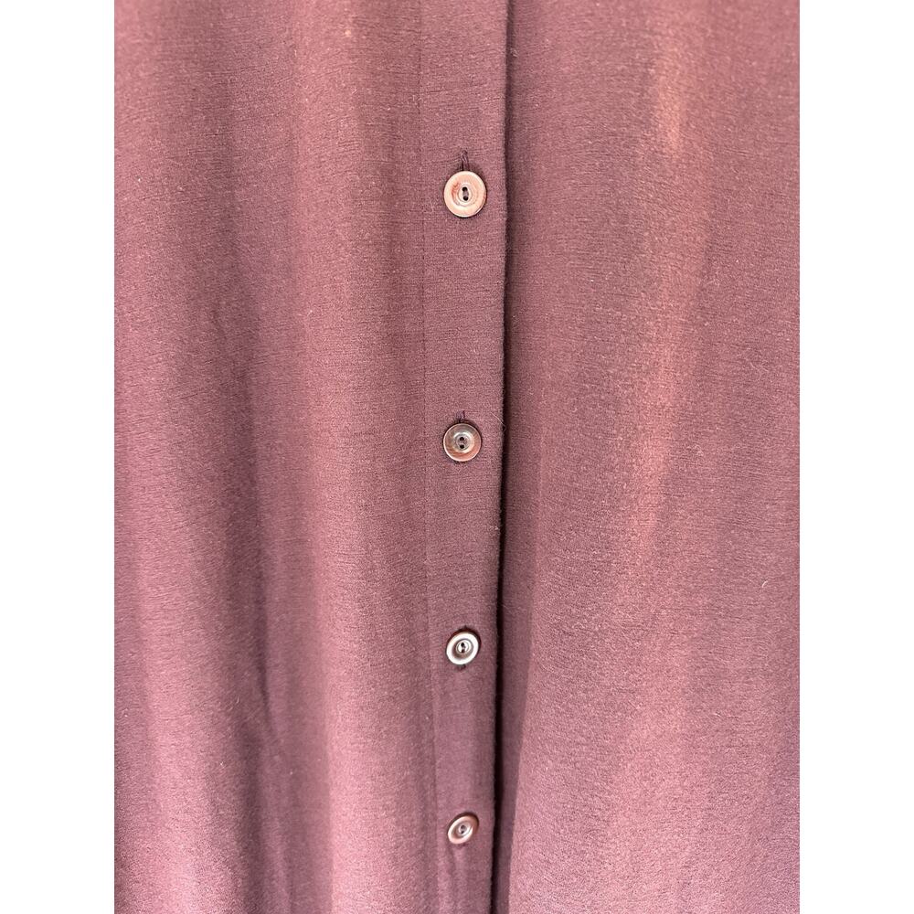 Lilith Brown Basic Wool Blend Button Up‎ Soft Coz… - image 6